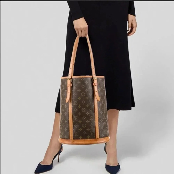Louis Vuitton Monogram Bucket GM Tote Authentic Vintage DK1018 Made in France - Picture 14 of 16